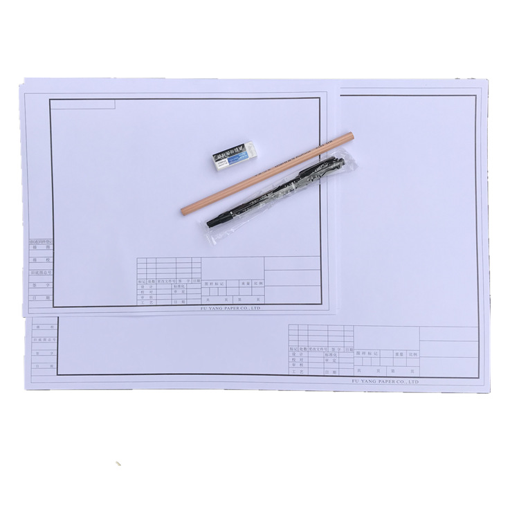 Reibungsloses Drucken und lange Lagerung, unbeschichtetes weißes CAD-Plotterpapier